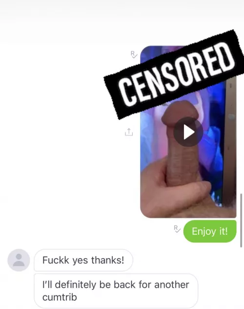 Cum tribute done who else wants one?