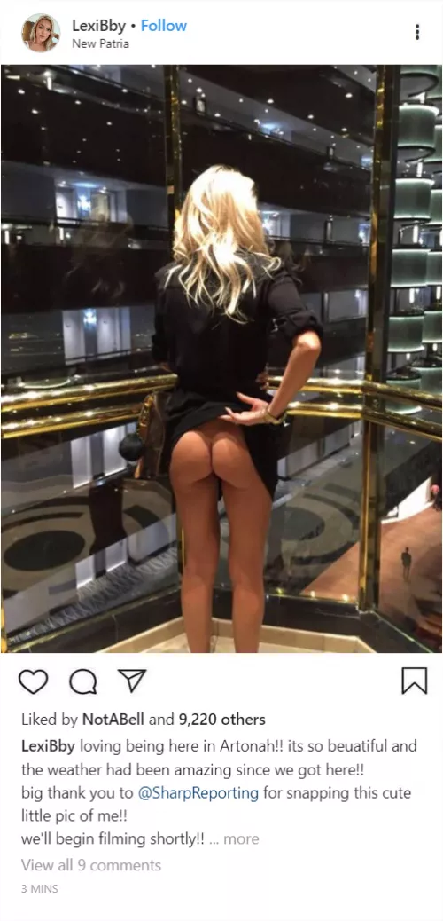 (Cuntagram) @LexiBby - Filming begins soon for #BoundtoRoam, loving it here in Artonah!!!