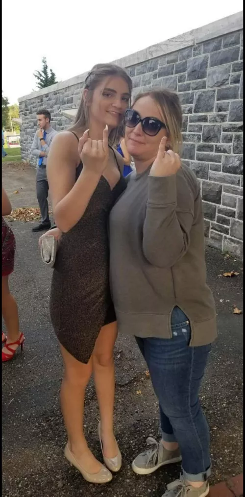 Cute daughter with mom