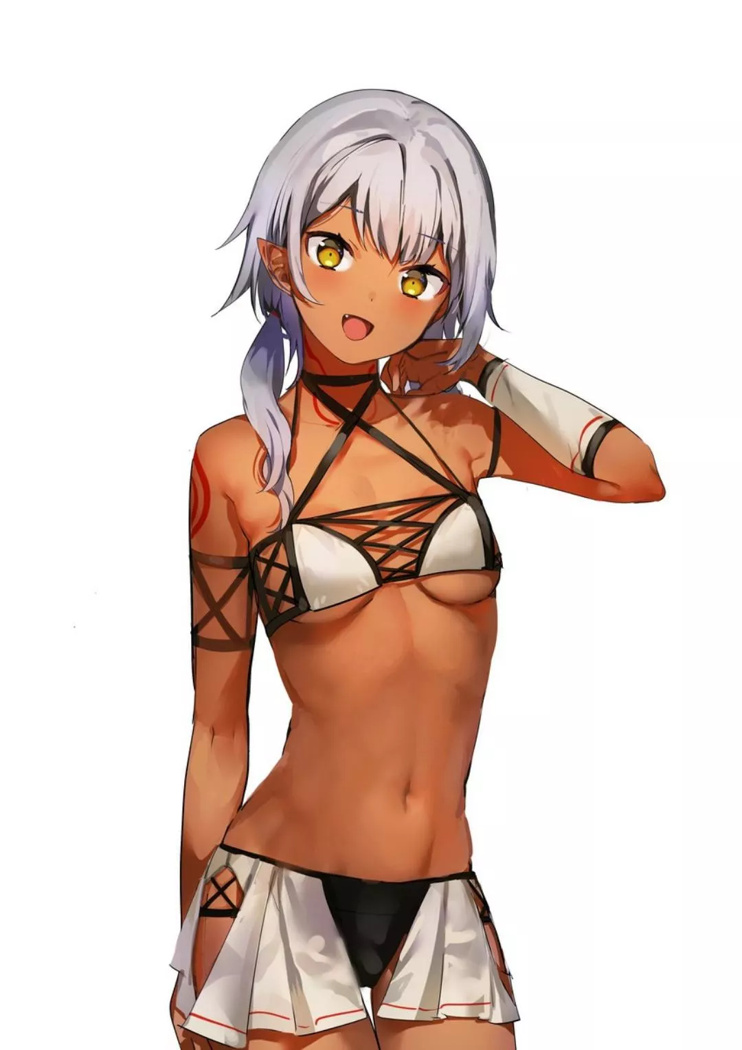 Cute midriff (konbu wakame)