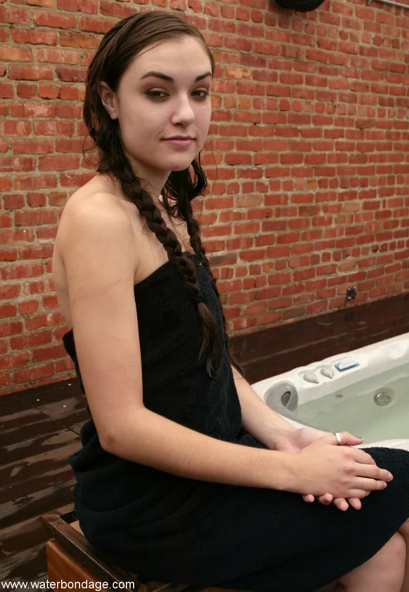 Cutie at a jacuzzi.
