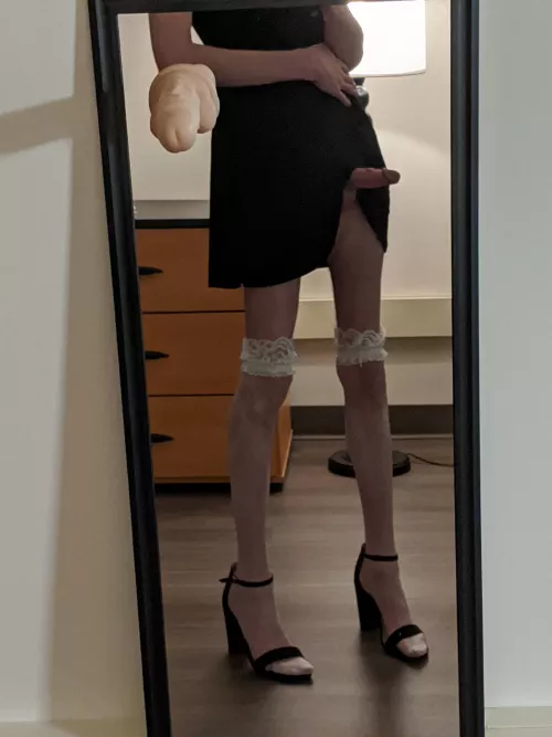 Do you like my heels and my little black dress? I feel a slight breeze...