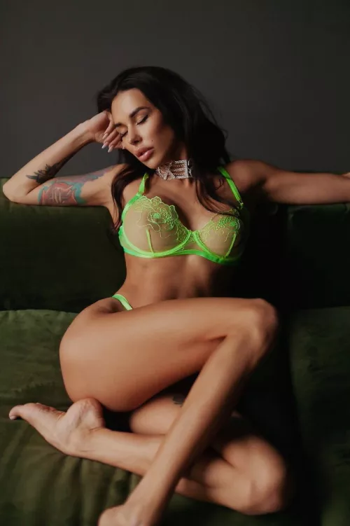 Do you like this outfit? If you saw me on the bed next to you now, what would you do next?