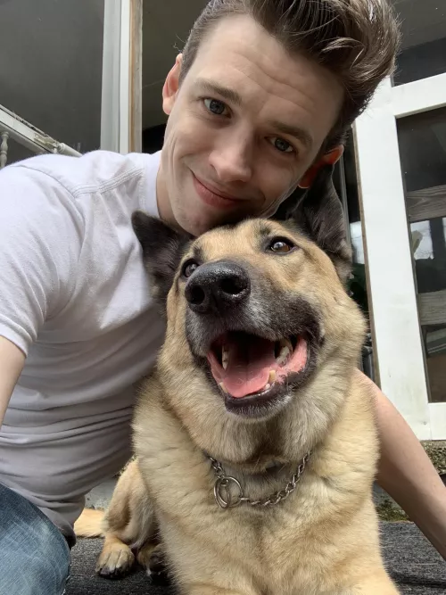 Dog sitting for my parents this past week. Gunner the shepherd!