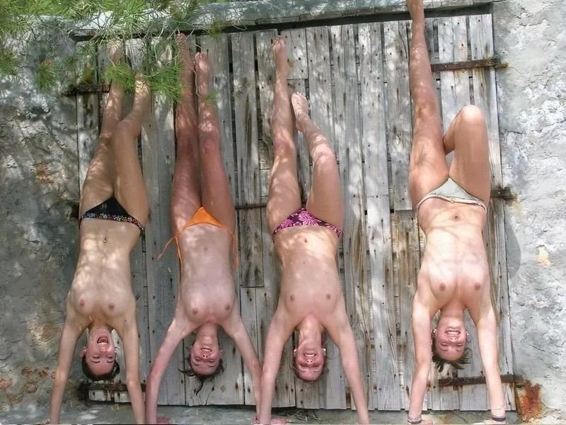 Doing handstands