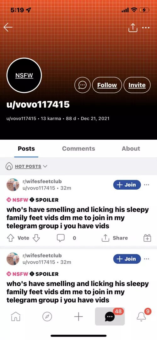 don’t add this guy on telegram don’t talk to him he is a scammer he’ll just take your pics that you have and block u after