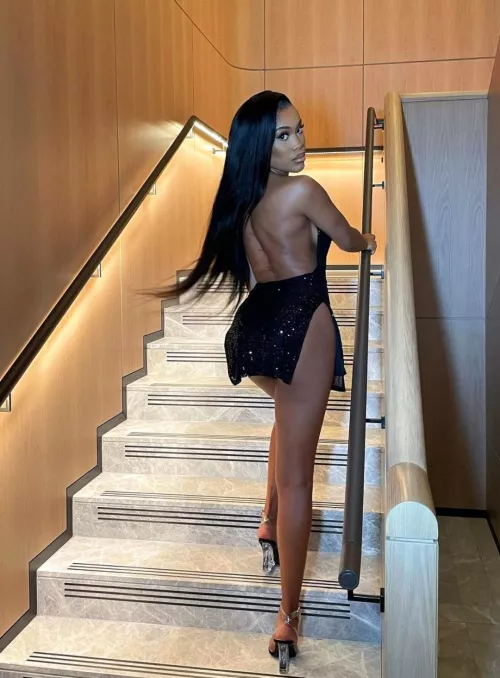 Dress made for letting her go up first