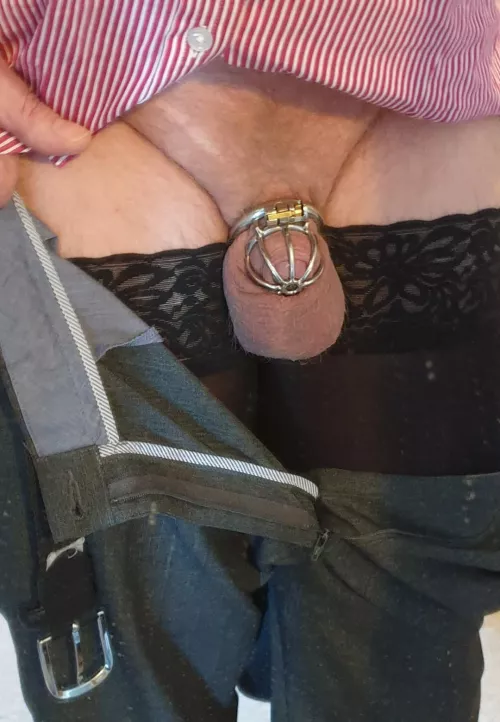 Dressed up a little for the office.