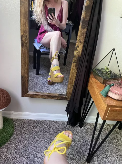 Enjoying my new shoes