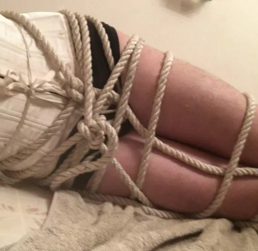 [f] Tied up in a corset and panties and heels