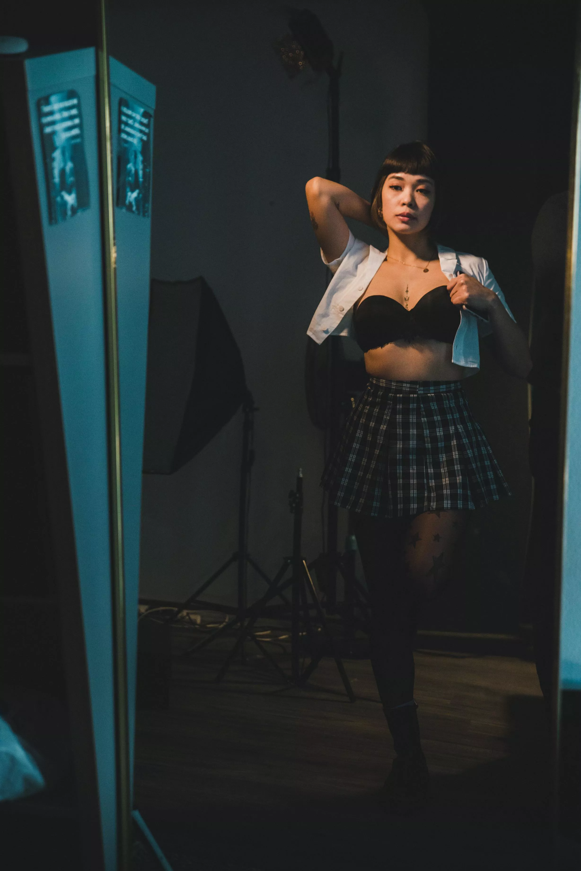 Feeling sexy in this school girl outfit.