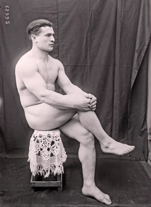 French weightlifter, Olympian Ernest Cadine, circa 1920