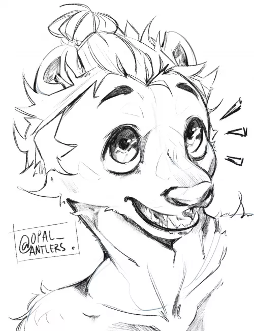 Friendly Otter! (Art by me @opal_antlers over twitter! Selling $15 USD sketches atm :))