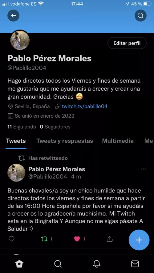 Gente hago directos todos los viernes y fines de semana me gustaría crear una gran y bonita comunidad por favor ayudadme GRACIAS