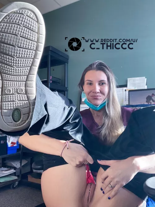 Get under my desk and pretend to be the doctor 👀[OC]