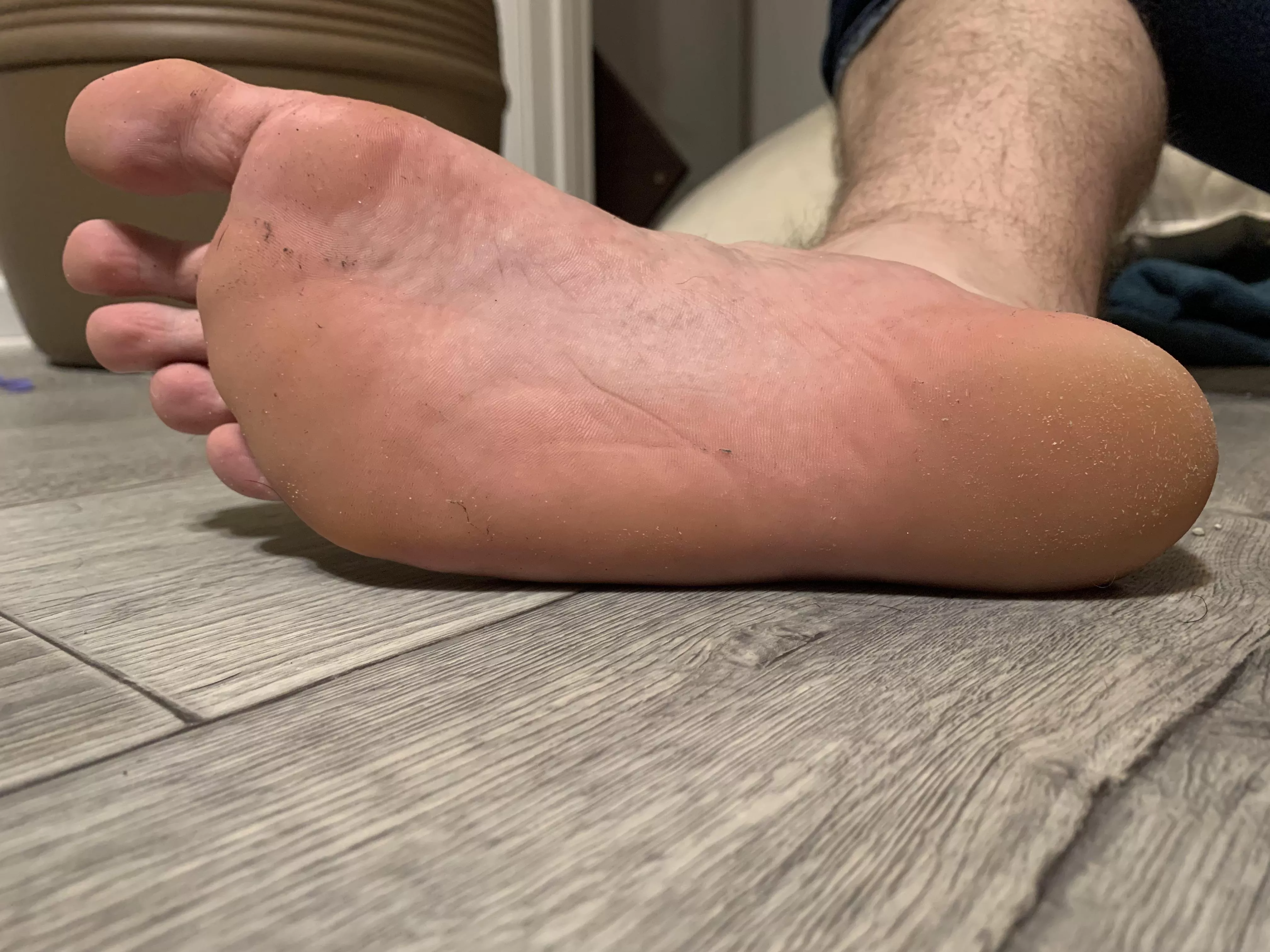 Gotta love popping off the socks and shoes after a long day of work.