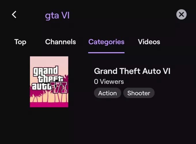GTA 6 is now a category on Twitch