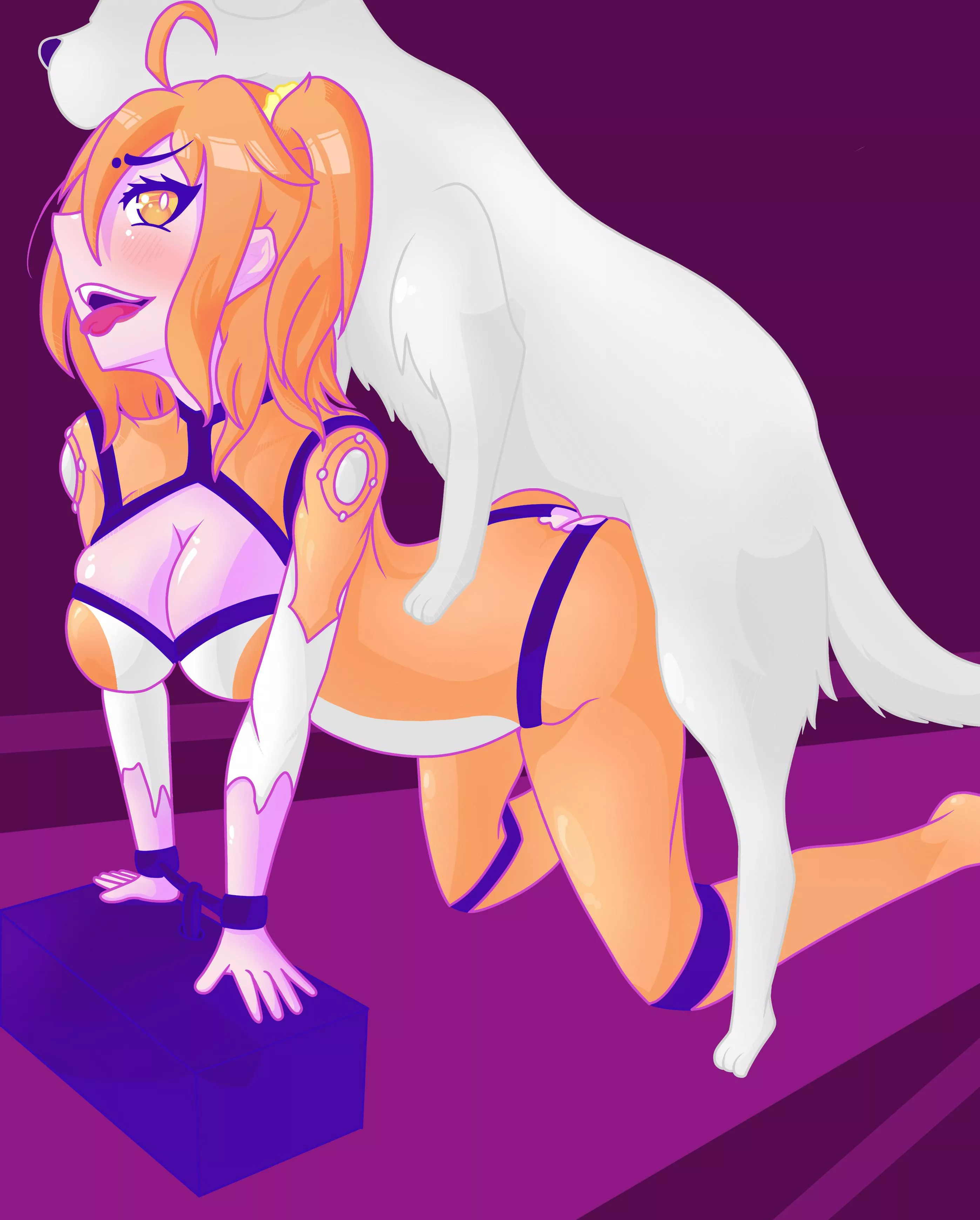 Gudako and a dog
