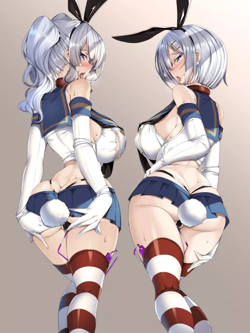 Hamakaze And Kashima Erotic Cosplay Of Shimakaze Bunny Lust
