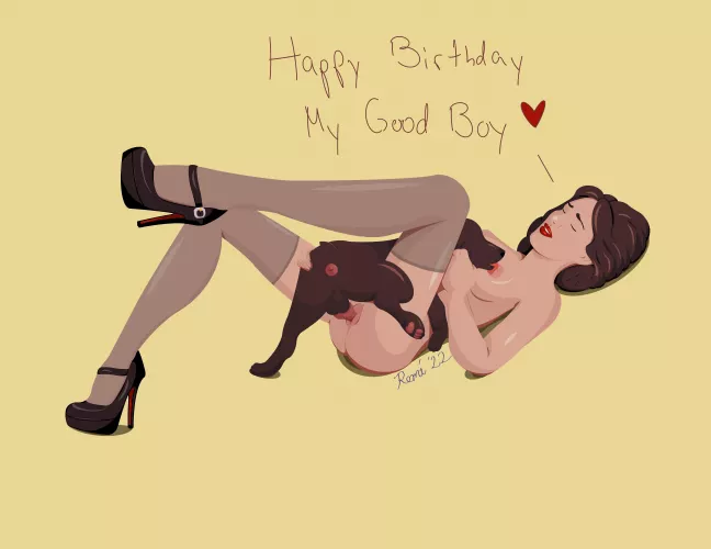 Happy birthday to the best boy, original artwork for a commission, Patreon is Remi