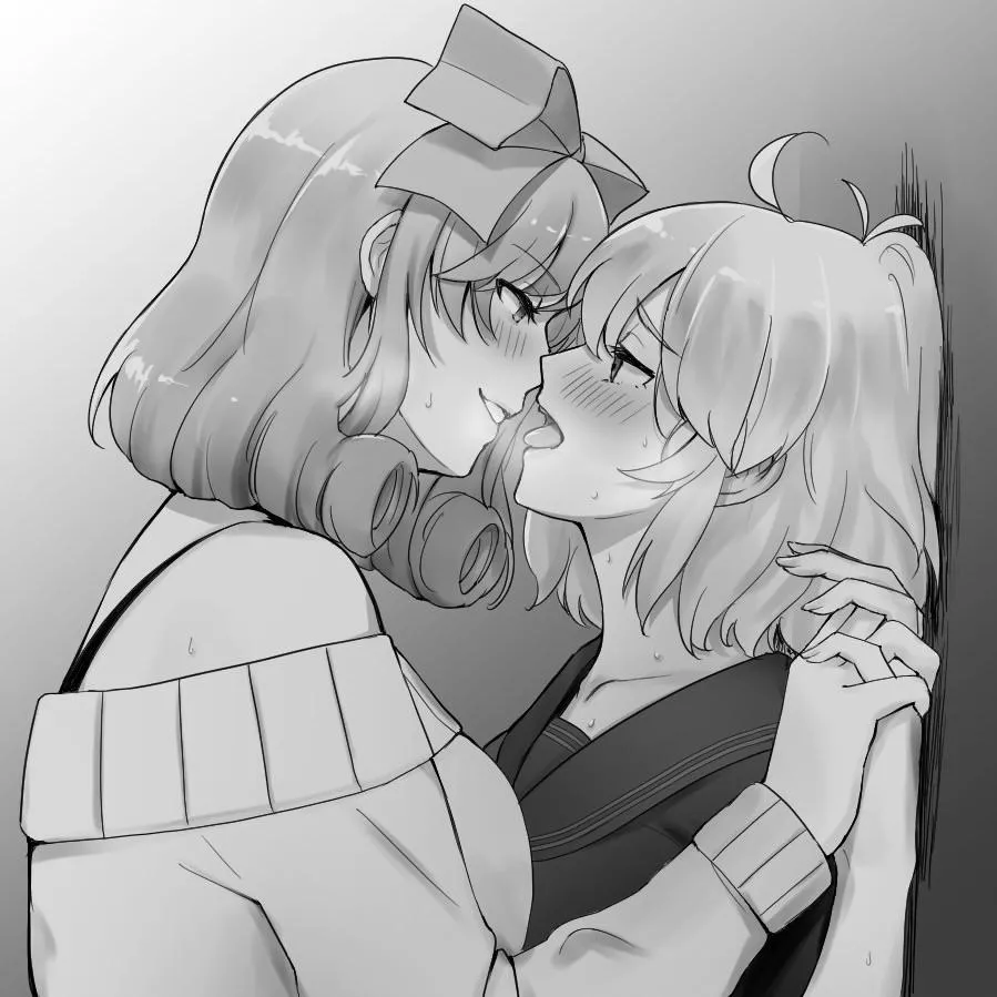 Haruka and Hikage want to kiss (lemonrouu) [Senran Kagura]