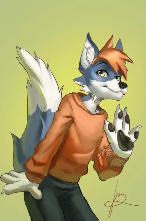 He likes orange! Would you like to have this art? (@leoncoelhoc on twitter)