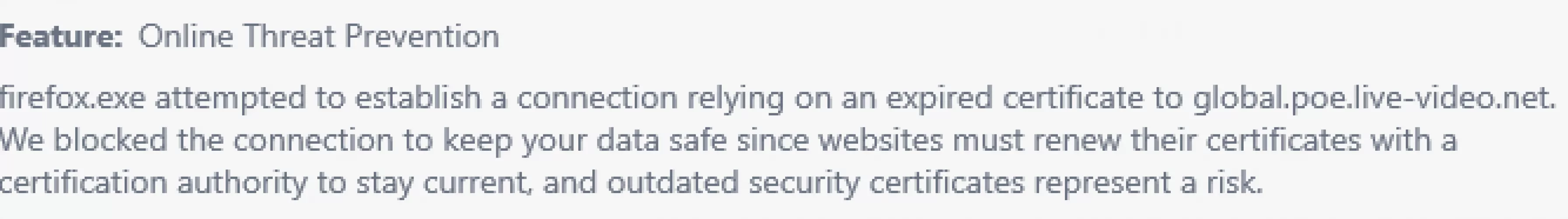 i am getting this on my antivirus and it says its related to livestreaming?