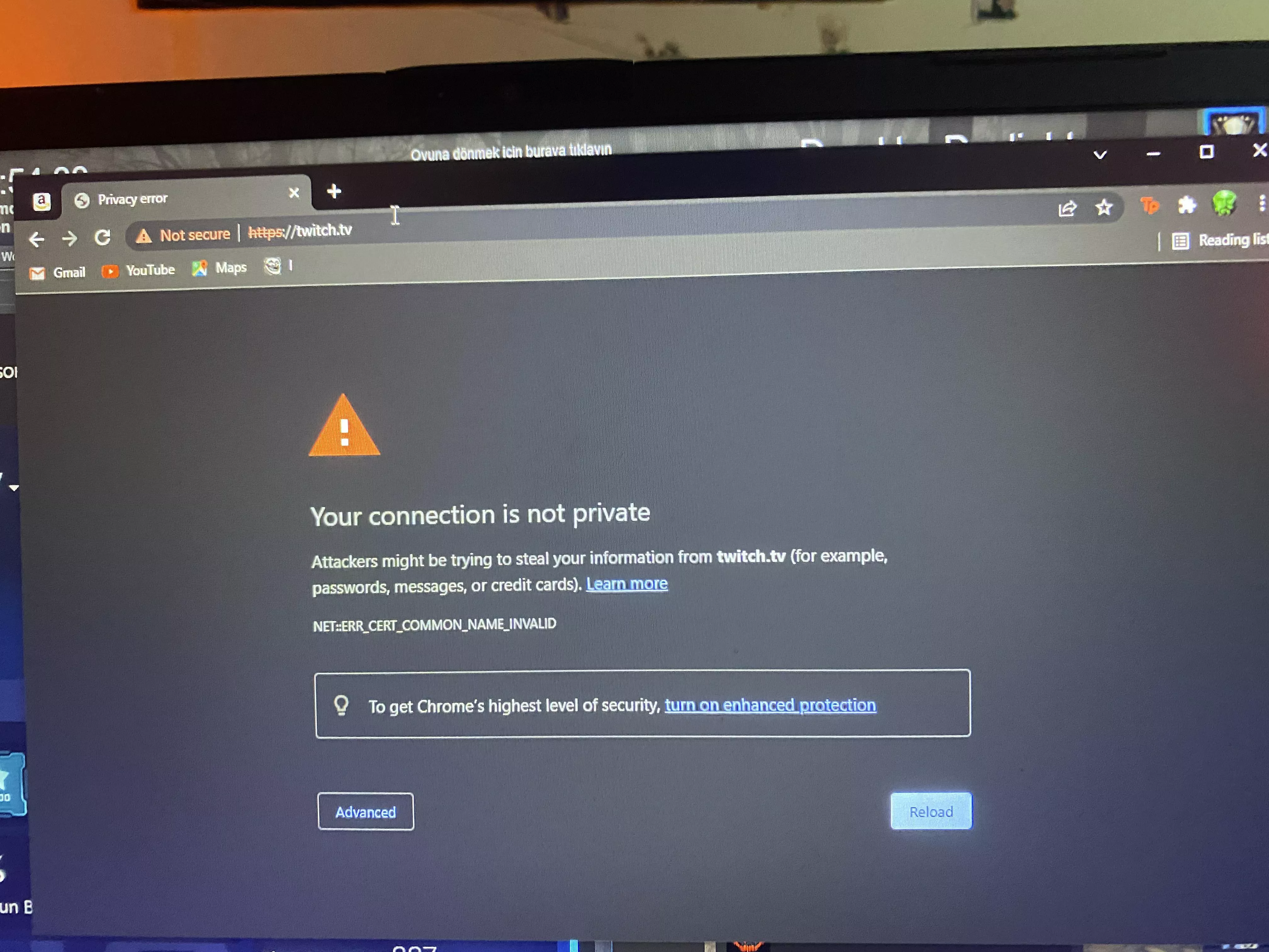 İ cant enter twitch ,should i be concerned? Pls help