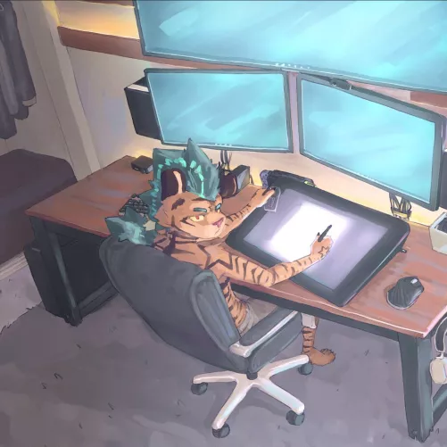 i drew myself drawing?? drawception ig?????????