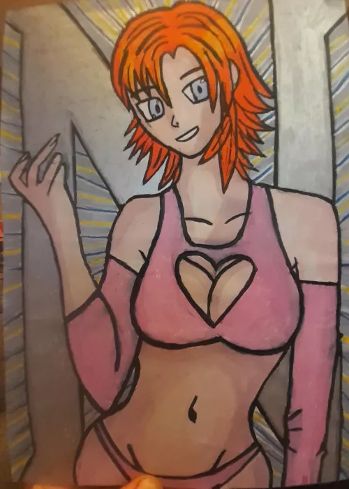 I drew nora in a swimsuit oc (Prof Cyan) full color version. Do you like the color? 🤔