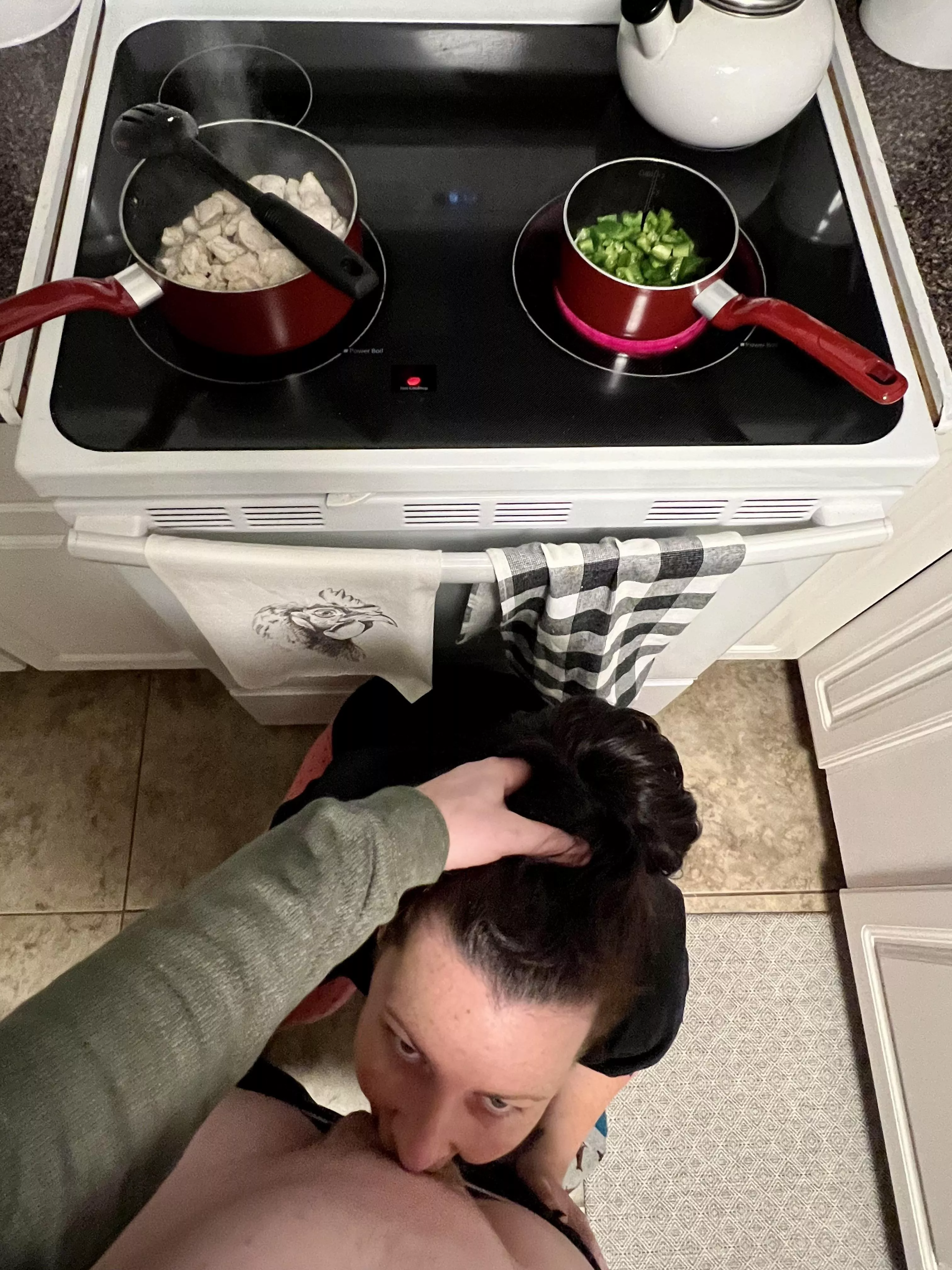 I feel like a lot of the posts here are forgetting the “sucking cock” on their knees part. So here I am, while making dinner 😂 I feel like a lot of the posts here are forgetting the “sucking cock” on their knees part. So here I am, while making dinner 😂