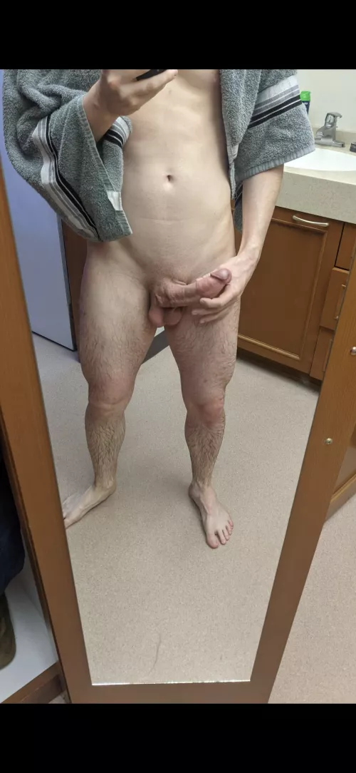 I just got out of the shower a little hard. can I get a rating