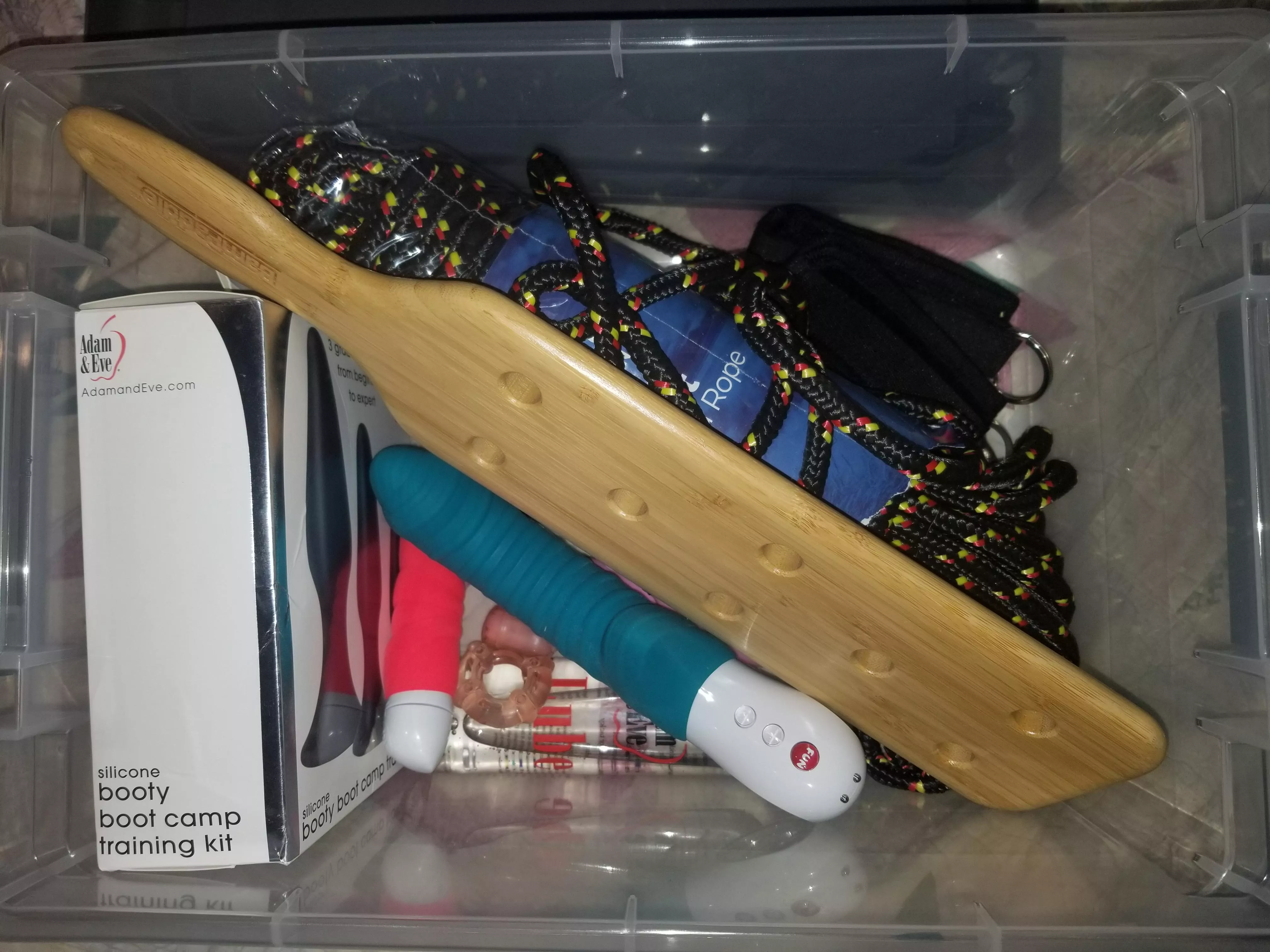 i just put together my first sex box... what are some things I am missing? also i eventually want to upgrade to a vintage chest but for now this works π i just put together my first sex box... what are some things I am missing? also i eventually want to upgrade to a vintage chest but for now this works π