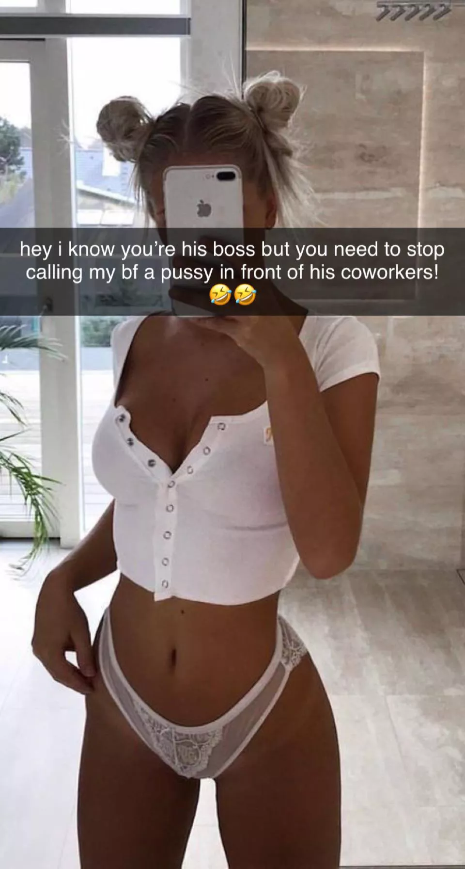 I know my gf really loves me because she stands up to my asshole bully of a boss for me. She went over to his house after she messaged him so they could talk more. I’m so lucky to have her I know my gf really loves me because she stands up to my asshole bully of a boss for me. She went over to his house after she messaged him so they could talk more. I’m so lucky to have her
