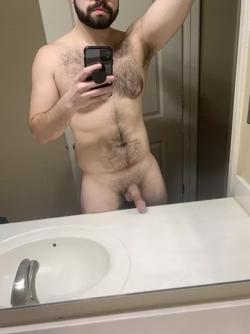 I lost my boner taking this, but my beard is at least strong.