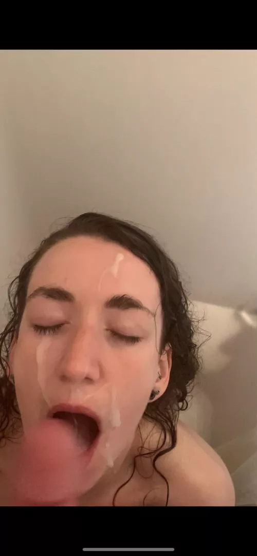 I love when he leaves his mess on me