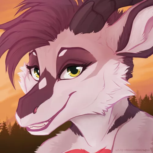 I made another more cute and innocent version of this piece to use as a profile pic! Do you guys like how it came out?