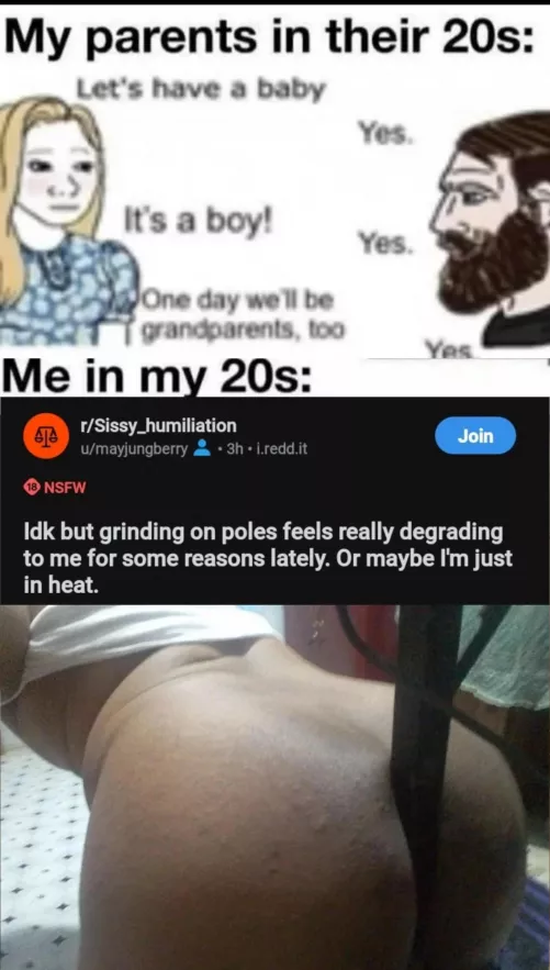 I still do feel sad about it. That's also partly why I leak so much when I get put in my proper place.