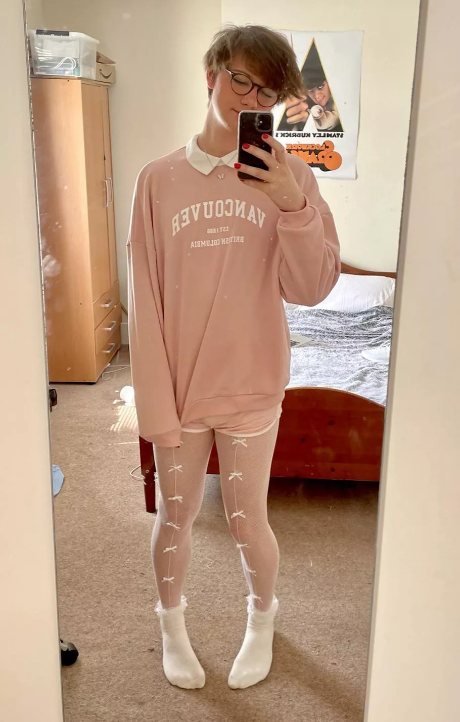 I was so happy that I realised these booty shorts matched this sweater 🥰