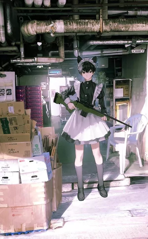 I wouldn’t mind getting shot by a maid boy.