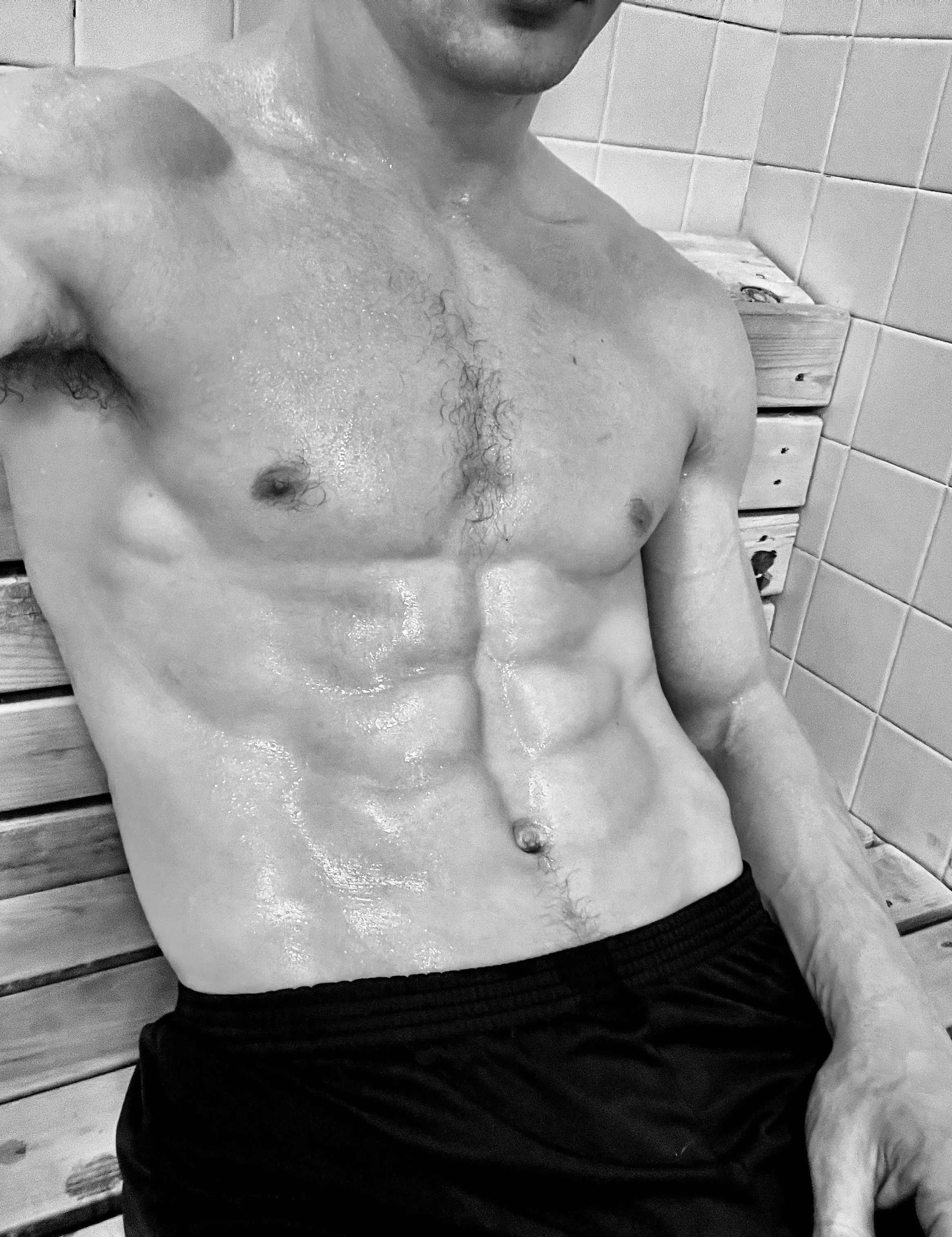I’m in the sauna