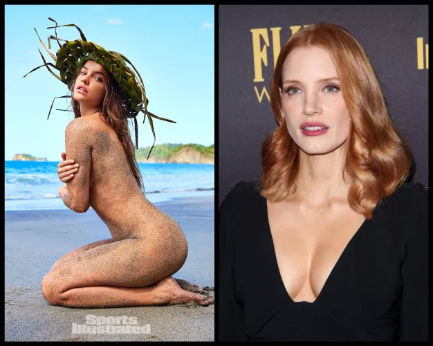 I’m so horny right now. Please milk me as Barbara Palvin or Jessica Chastain while I am showing of.