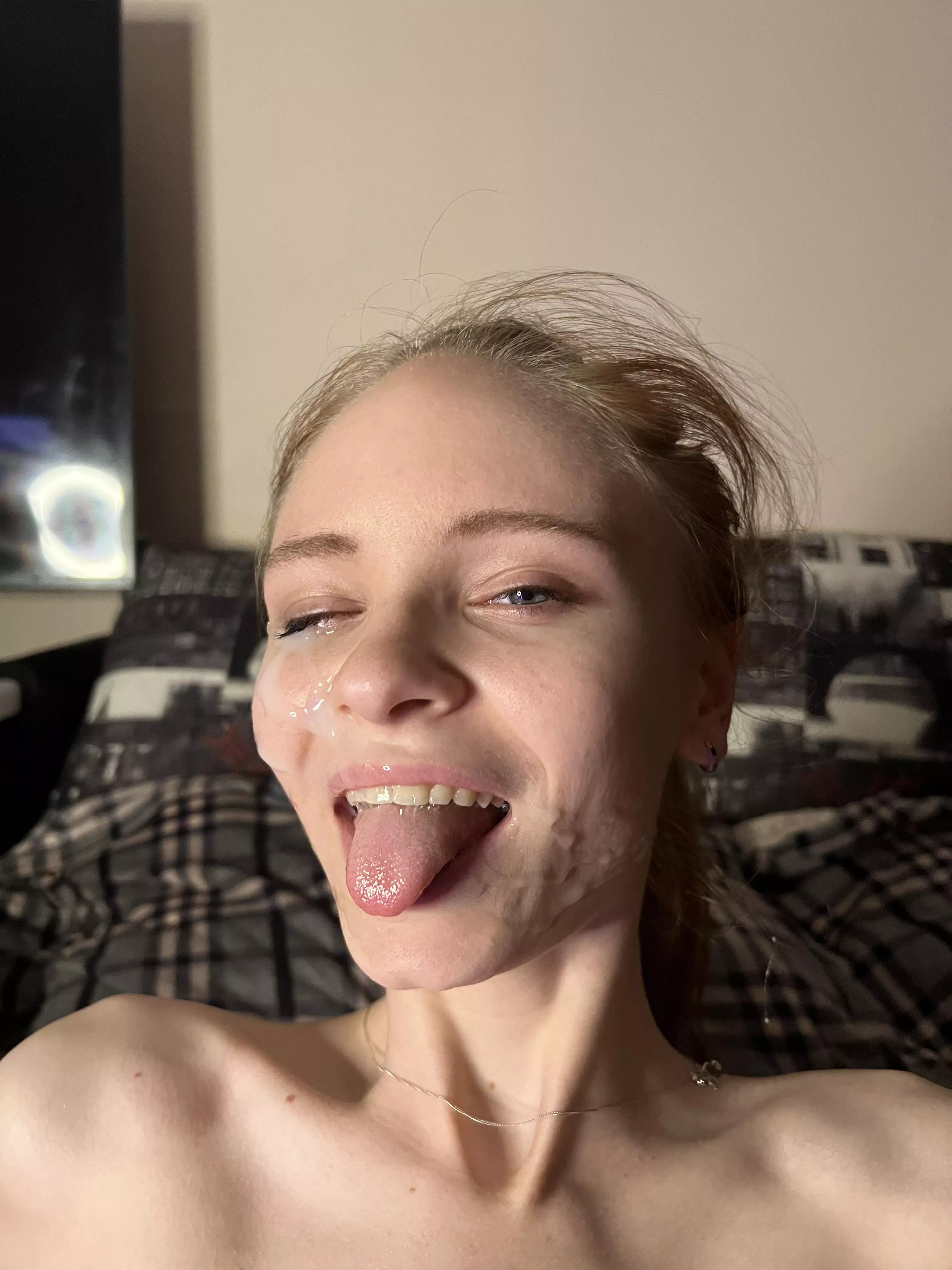 [Image] Hubbys Personal cumslut, I have more empty space on my body🥺
