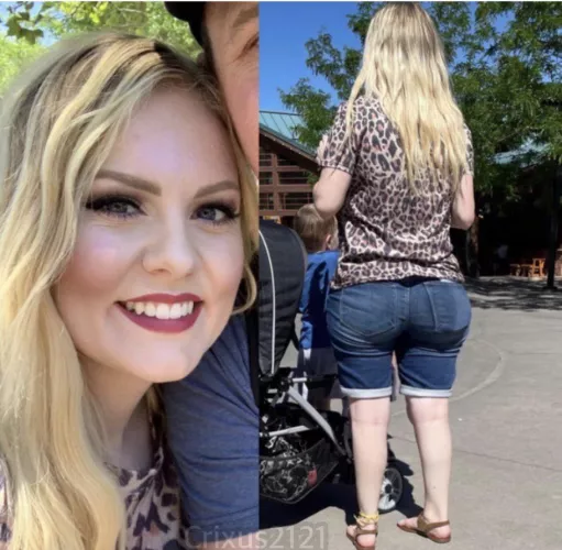 [Image] My wife’s beautiful face and her thick white mom booty. She’s 28 and a mom of 3. She’s also only 5’3. I have been her sexless cuck for 3 years now.