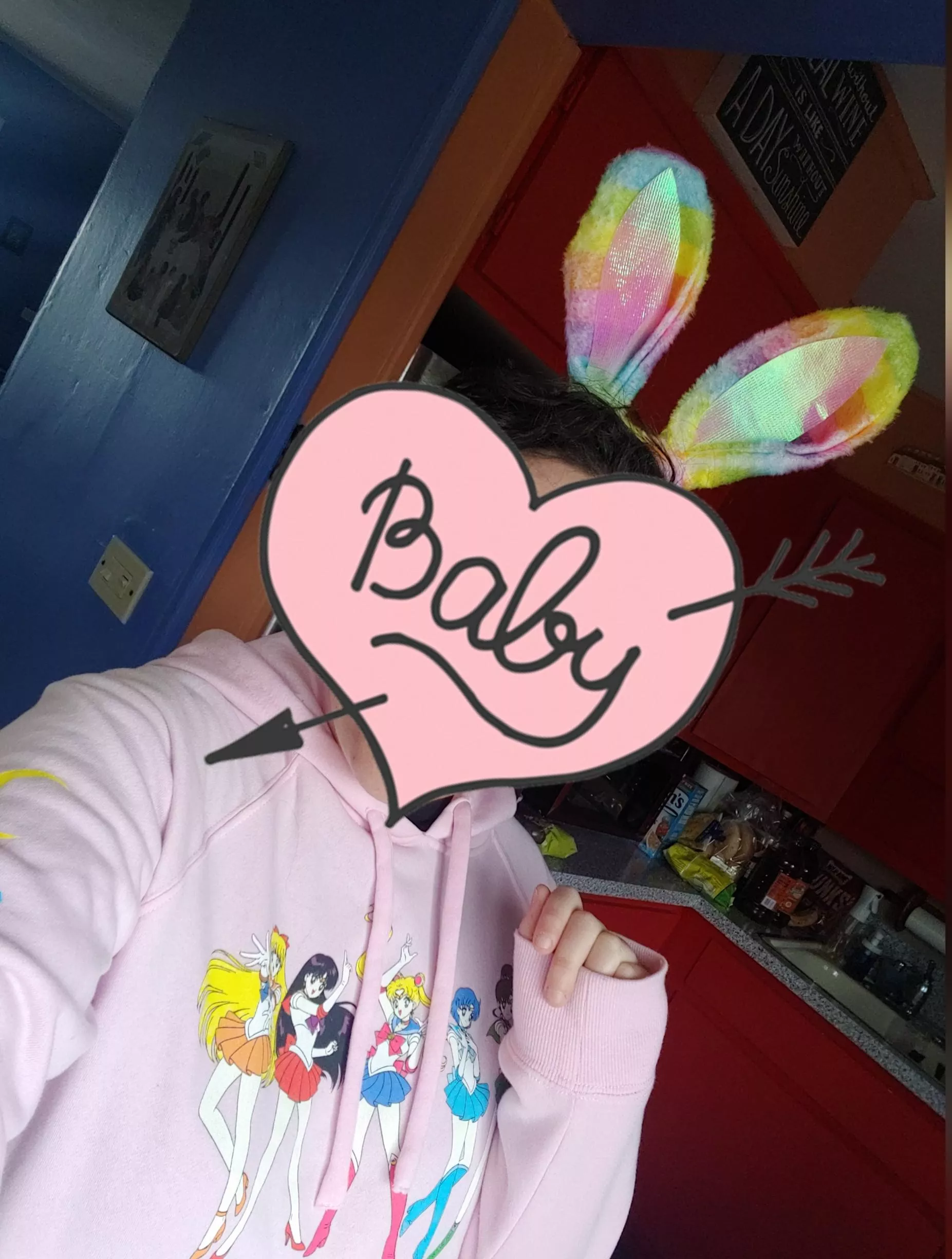 In my new bunny ears! I also bought daddy his own pair for Easter too as a surprise. (Don't worry, he's not a reddit user. So he won't know!) In my new bunny ears! I also bought daddy his own pair for Easter too as a surprise. (Don't worry, he's not a reddit user. So he won't know!)