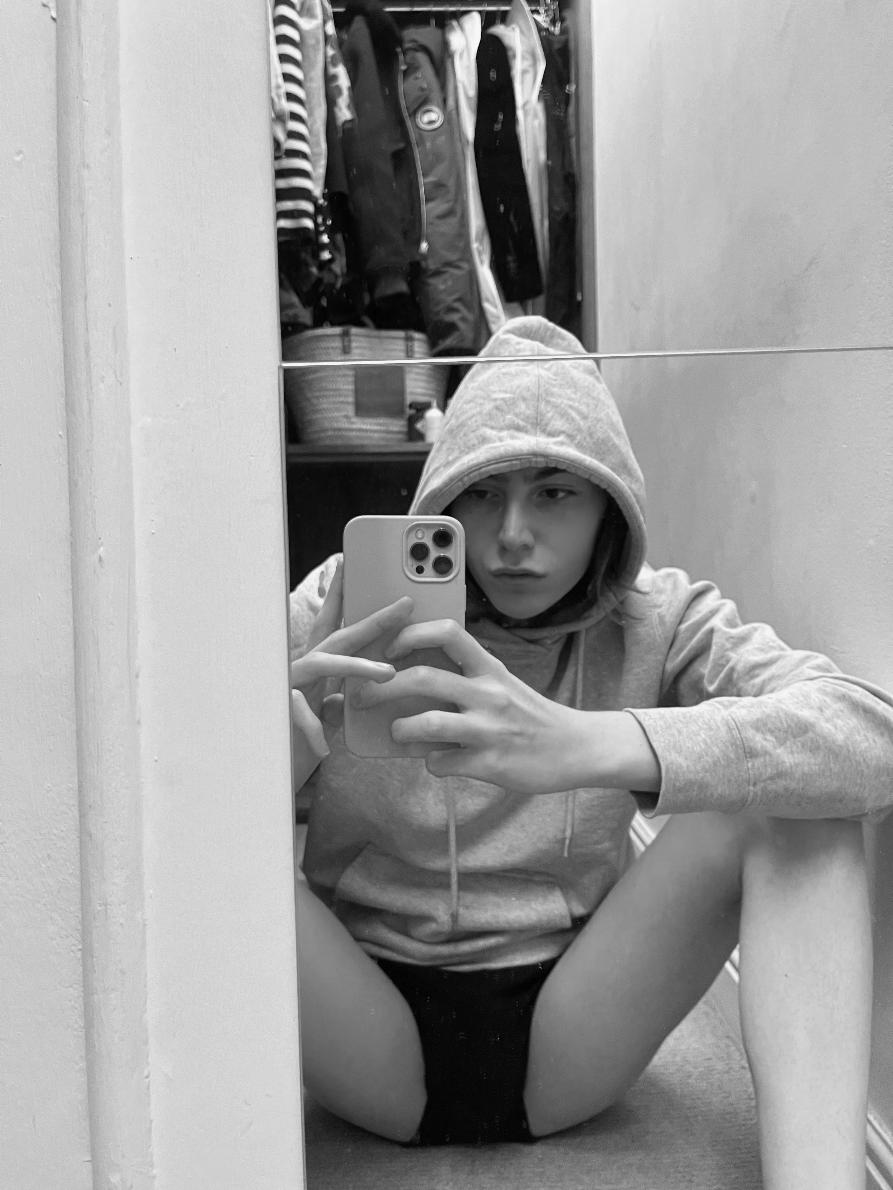 in my underwear :)