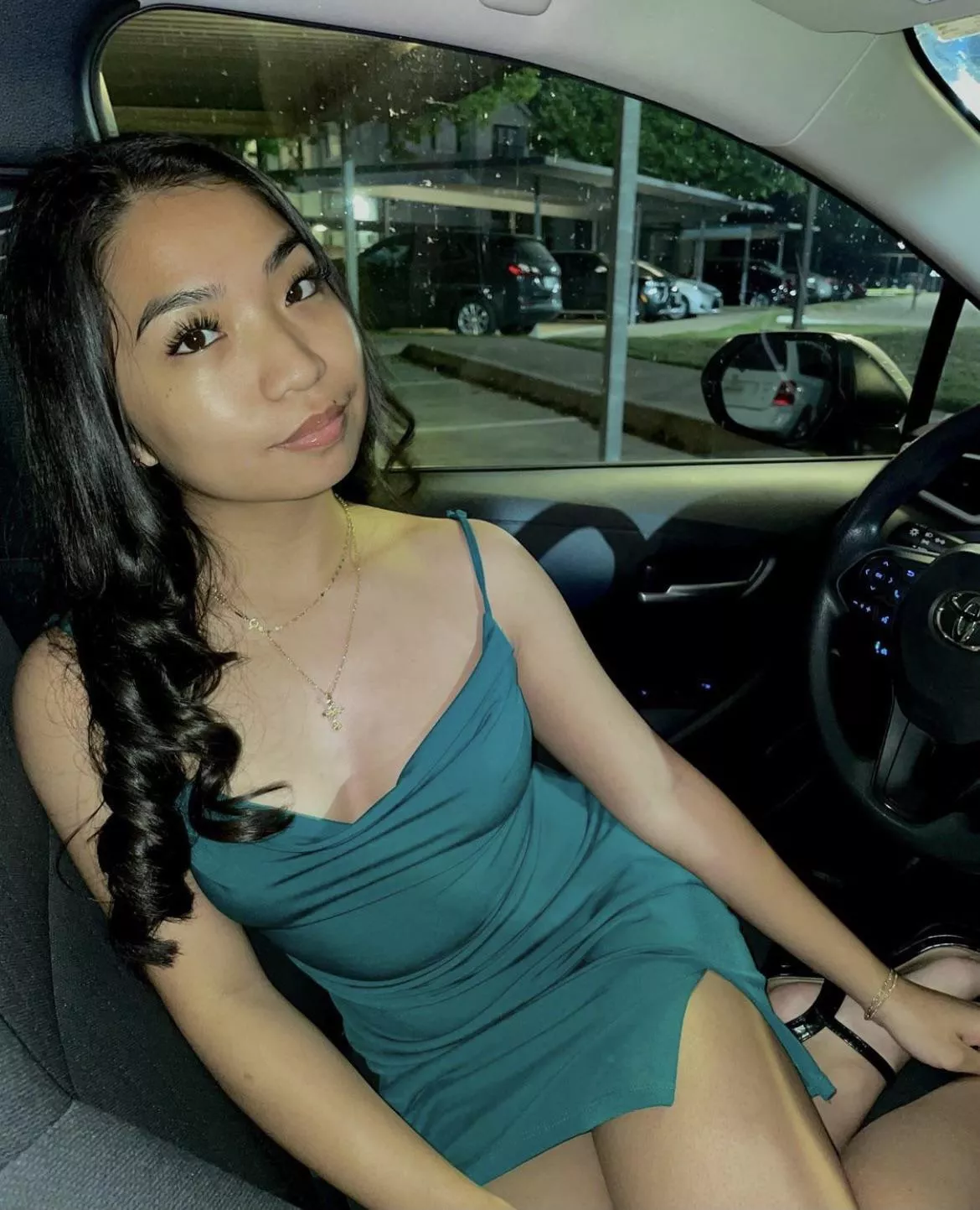 In the car
