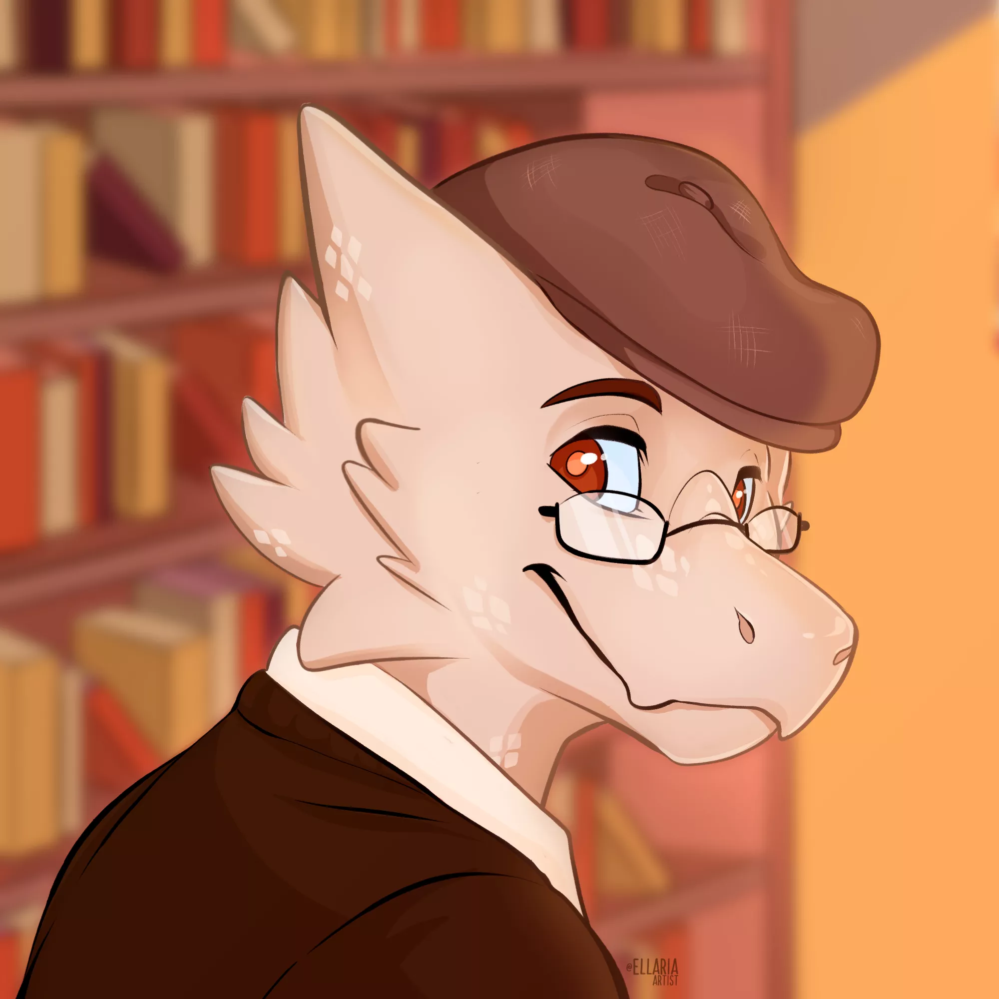In the library 📚 - Commission I made to @Termitaterz on twitter (ellariaartist)