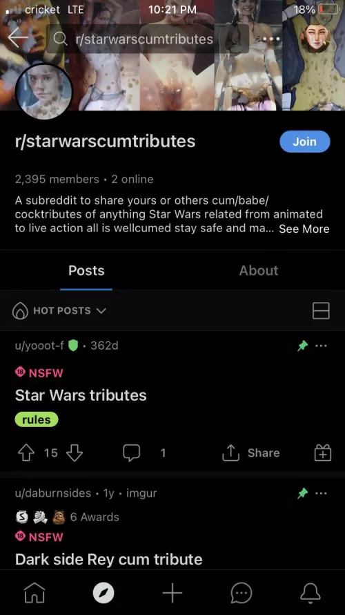 Interesting Star Wars sub I found kinda hot tho (Reddit)