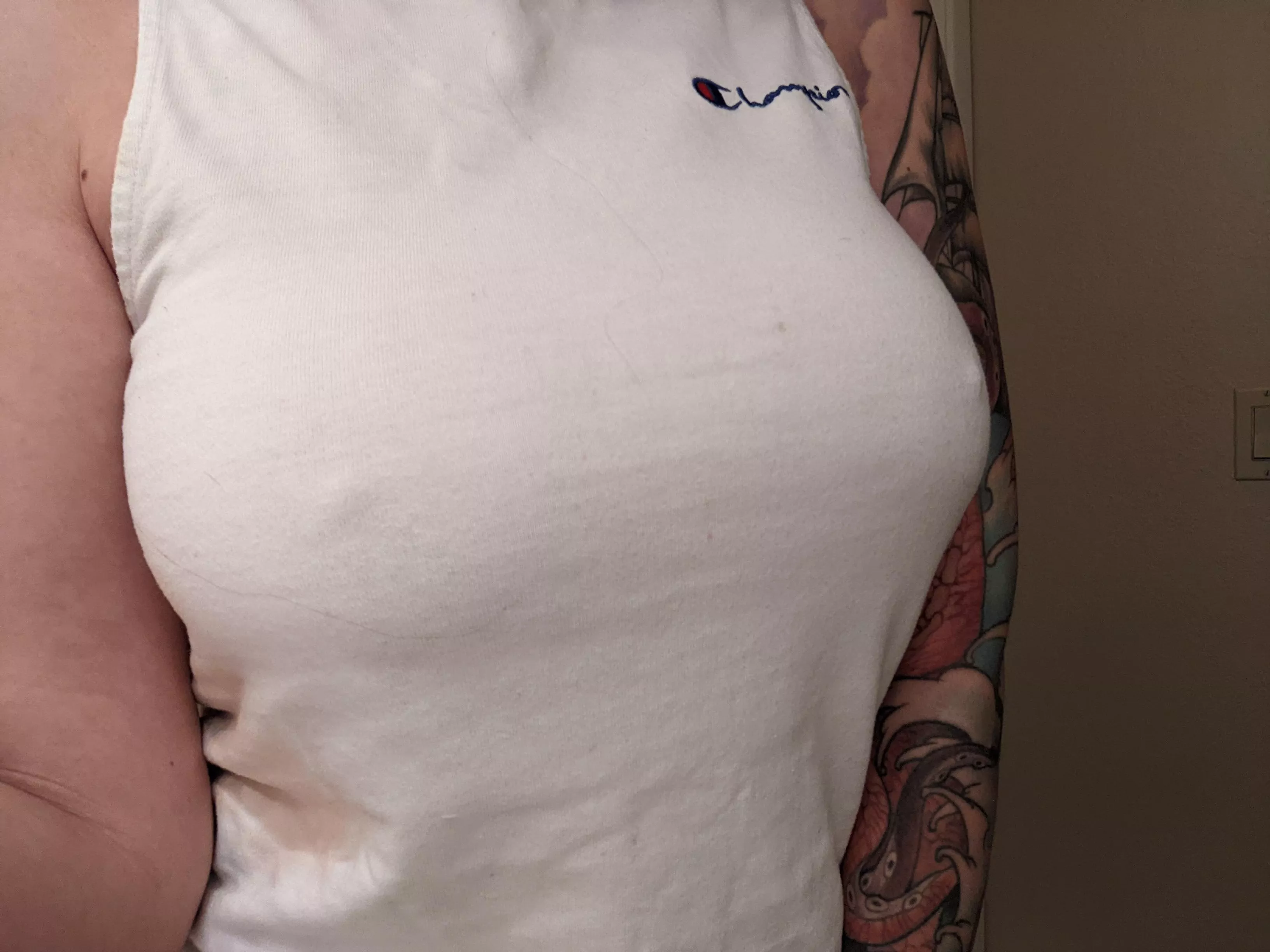 It was so hot yesterday but my nips were hard all day